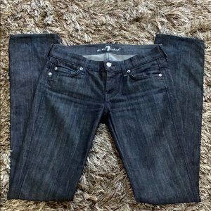 7 For All Mankind Edie Dark Fiji Wash, Size 27
